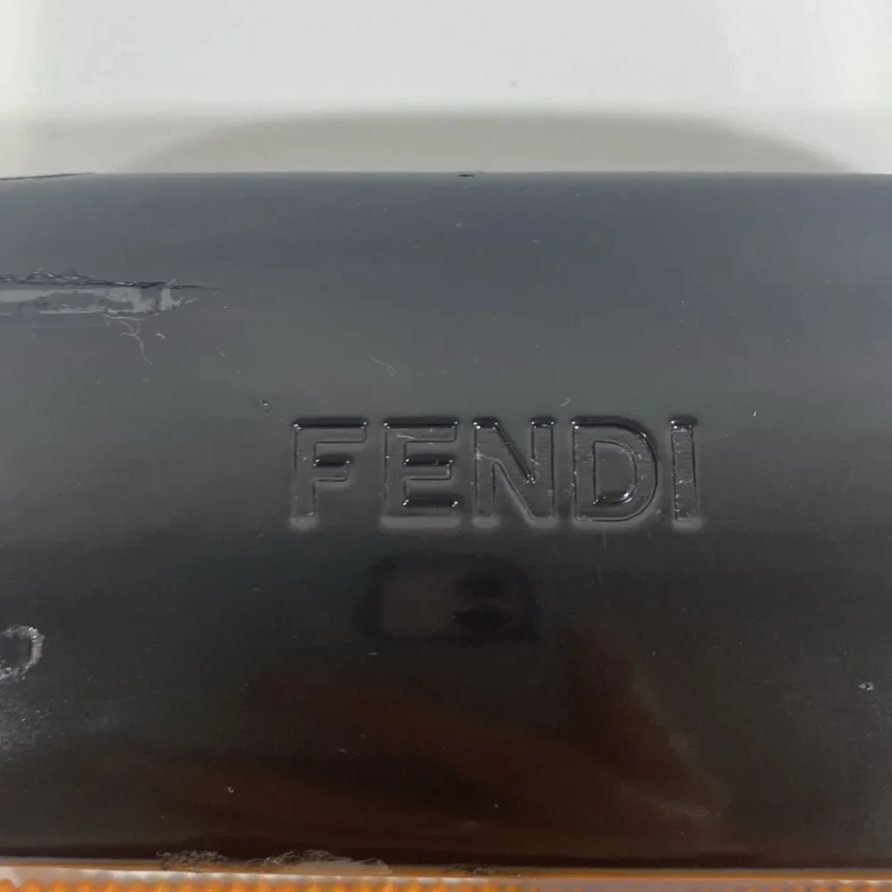 Fendi Sunglasses Case Hard shell Black With Cloth Authentic READ